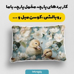 فروش اینترنتی پارچه مخمل روبالشی پارچه باما طرح سه بعدی اردک کیوت کد 5014239