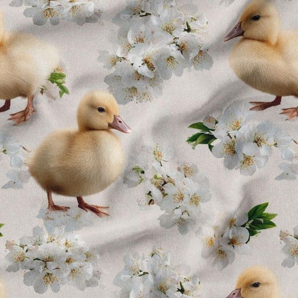 پارچه مخمل روبالشی پارچه باما طرح سه بعدی اردک کیوت کد 5014240