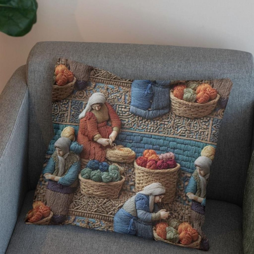 خرید انلاین پارچه مخمل روبالشی پارچه باما طرح سه بعدی نوستالژی بازار کد 5014244