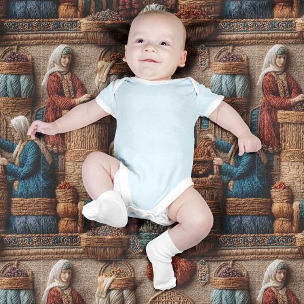 قیمت ارزان پارچه مخمل روبالشی پارچه باما طرح سه بعدی بازار قدیمی کد 5014249