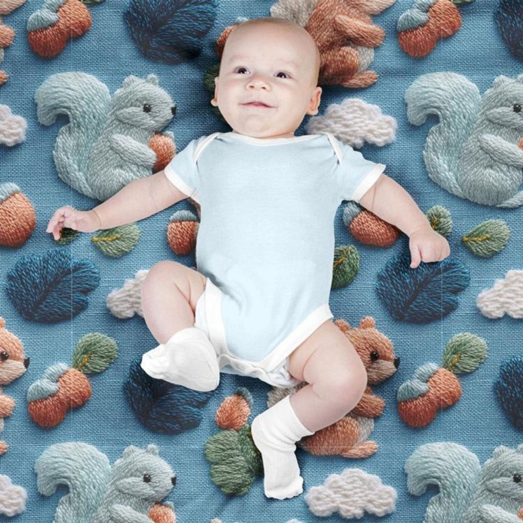 فروش اینترنتی پارچه مخمل روبالشی پارچه باما طرح سه بعدی سنجاب کد 5014257