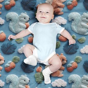 فروش اینترنتی پارچه مخمل روبالشی پارچه باما طرح سه بعدی سنجاب کد 5014257