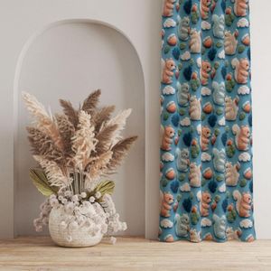 فروش اینترنتی پارچه مخمل روبالشی پارچه باما طرح سه بعدی سنجاب کد 5014257