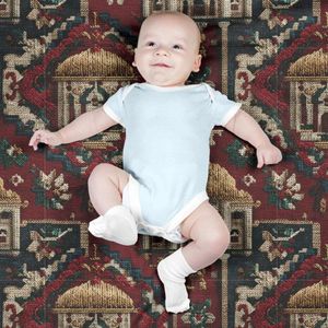 فروش اینترنتی پارچه مخمل روبالشی پارچه باما طرح سه بعدی فرش هنری کد 5014266