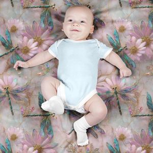 قیمت ارزان پارچه مخمل روبالشی پارچه باما طرح سه بعدی سنجاقک کد 5014268