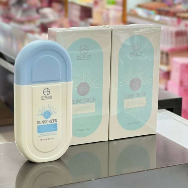 ضد آفتاب بی رنگ 100 گرمی SPF80 استلین اورجینال ESTELIN