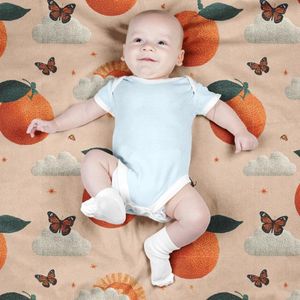 خرید اینترنتی پارچه مخمل روبالشی پارچه باما طرح سه بعدی پرتقال کد 5014433
