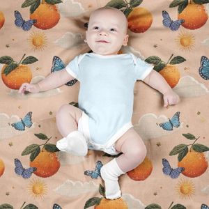 فروش اینترنتی پارچه مخمل روبالشی پارچه باما طرح سه بعدی پرتقال کد 5014434