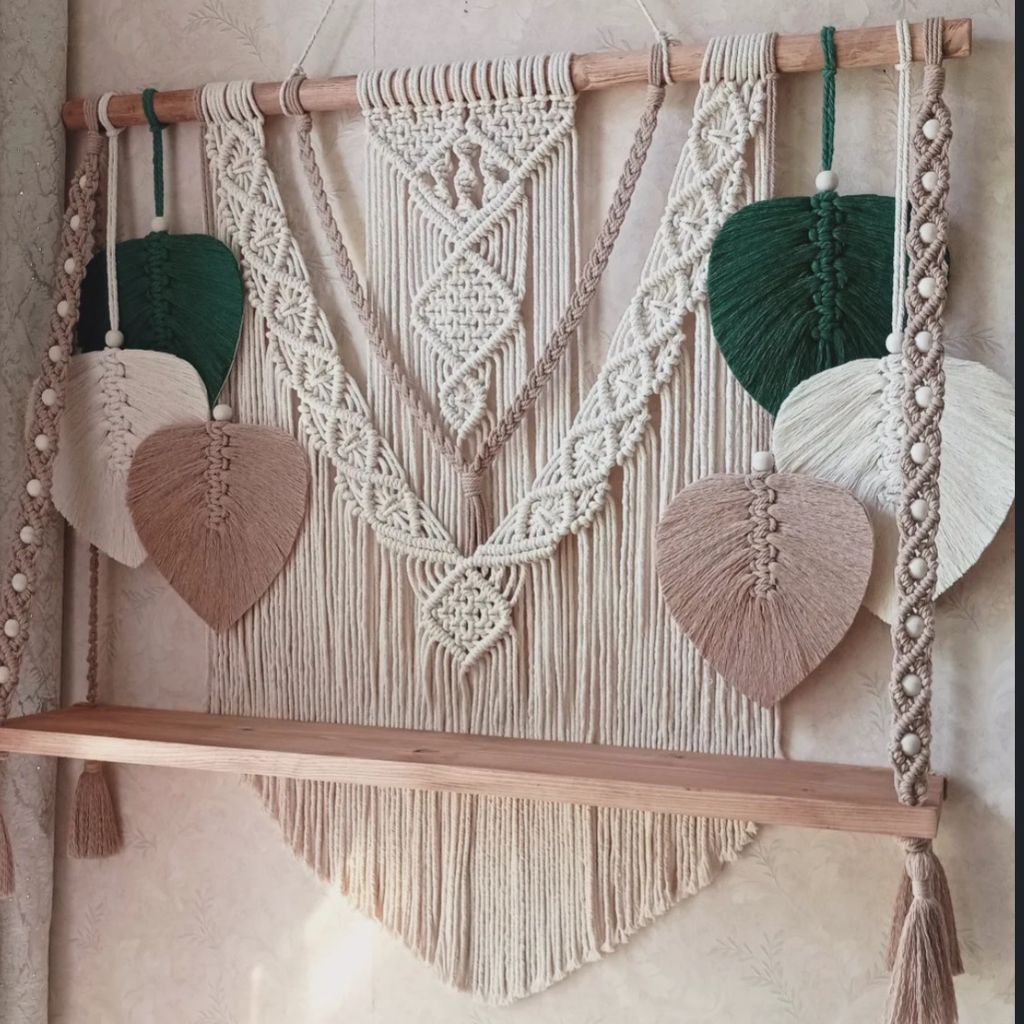 قیمت ارزان شلف لاکچری مکرومه طرح شاهانه