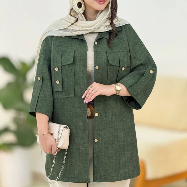 شومیز دکمه چوبی ویانا