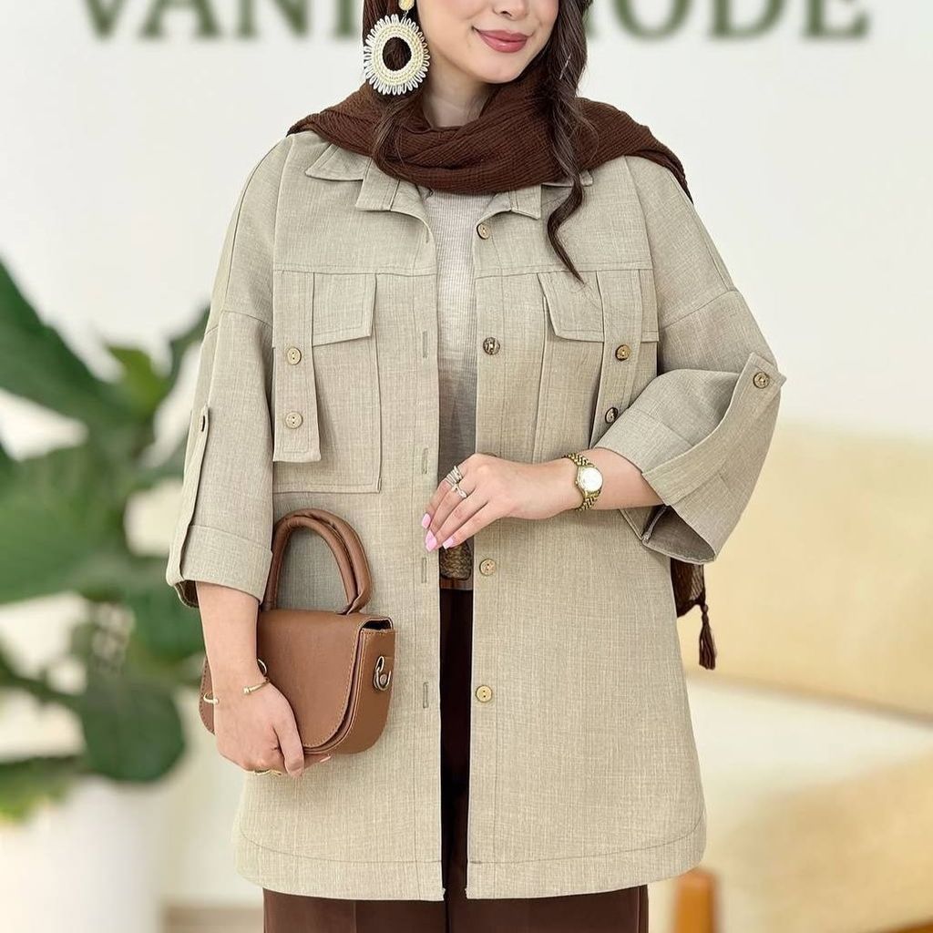 قیمت ارزان شومیز دکمه چوبی ویانا