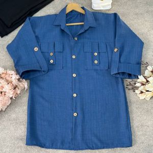 خرید آنلاین شومیز دکمه چوبی ویانا