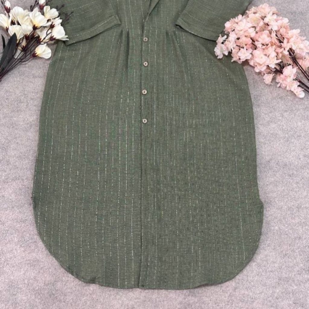 خرید انلاین مانتو بلند دکمه دار فانوس