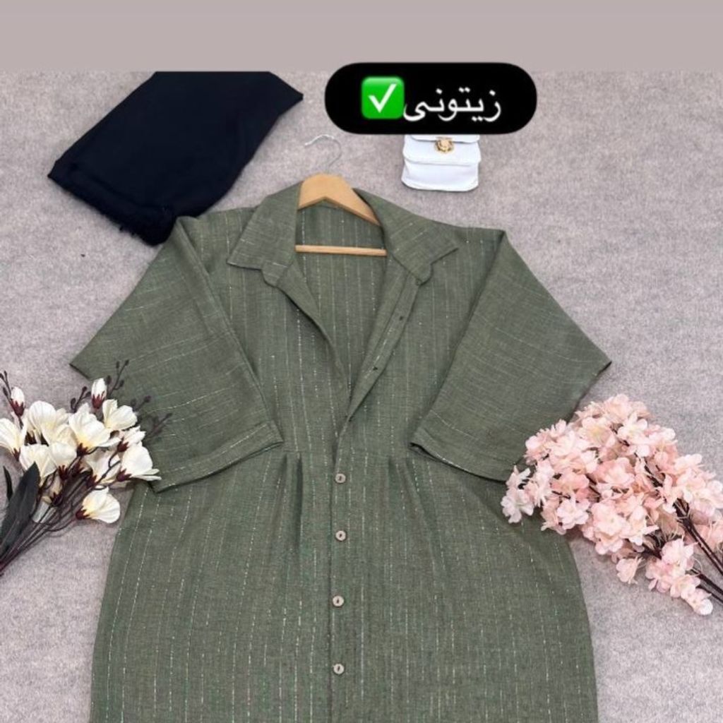 خرید اینترنتی مانتو بلند دکمه دار فانوس