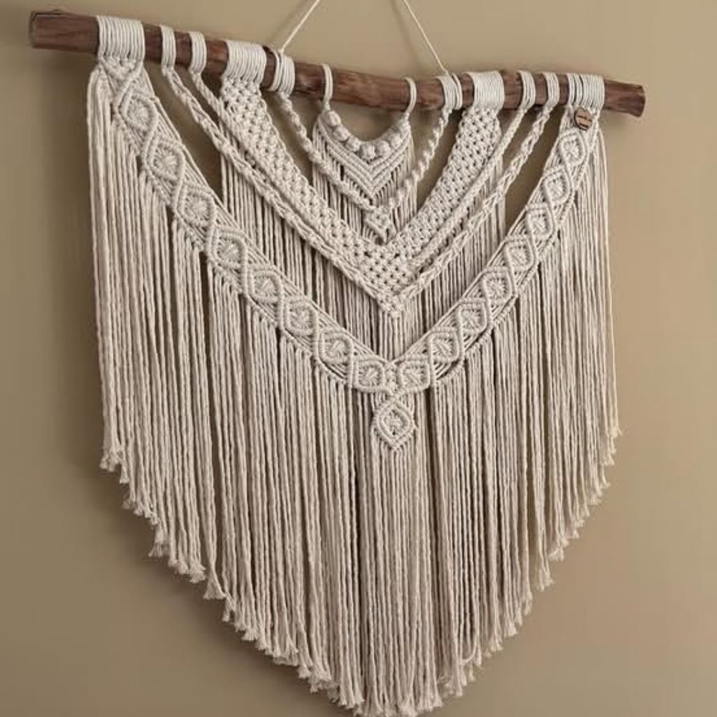 خرید انلاین دیوارکوب اویز مکرومه بافی طرح نارسیس