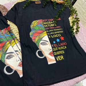 تیشرت مشکی چاپی