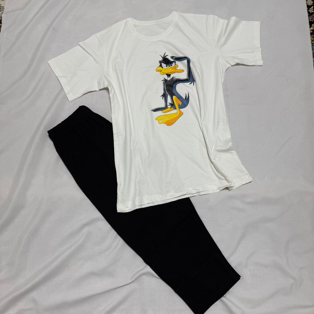 قیمت ارزان ست تیشرت شلوارک فانتزی زنانه