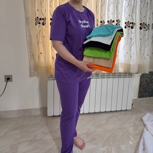 خرید انلاین تیشرت شلوار زنانه ساده پنبه