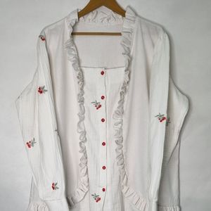 خرید اینترنتی شومیز گلدار زنانه