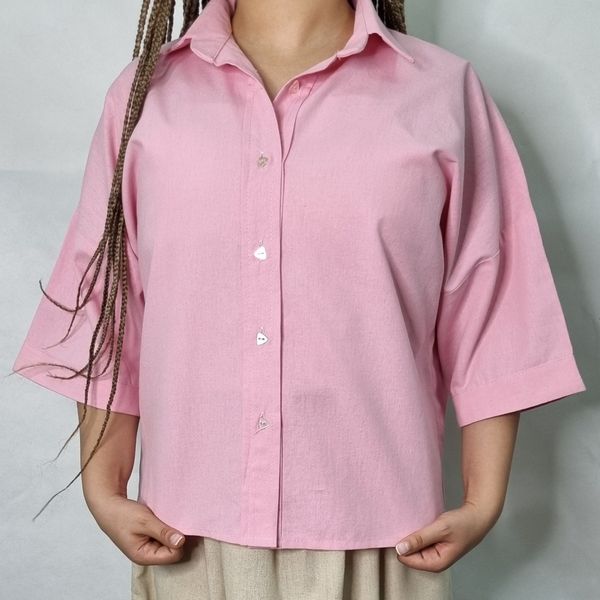 شومیز لینن زنانه رنگ‌بندی