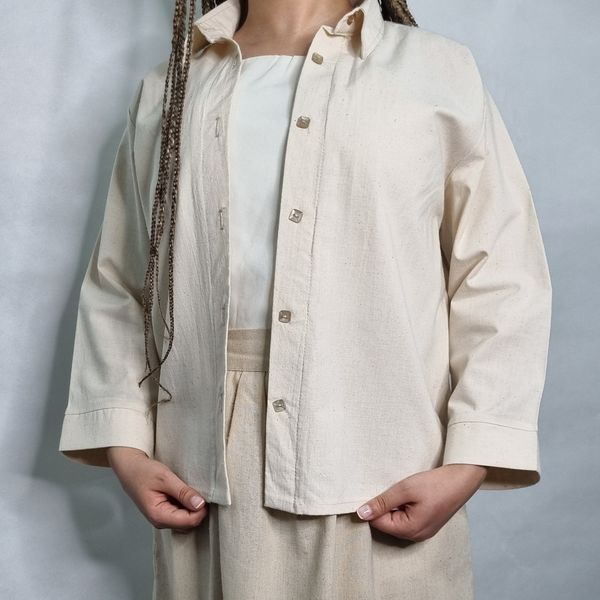 شومیز لینن زنانه رنگ‌بندی