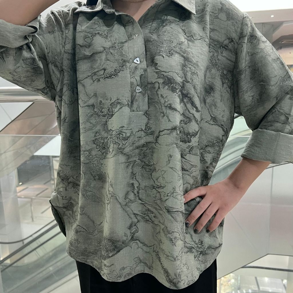 خرید اینترنتی شومیز زنانه تابستانه مدل ساده طرح آبرنگی