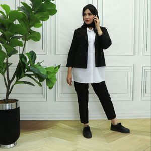 قیمت ارزان ست سه تیکه کت شومیز شلوار لنین