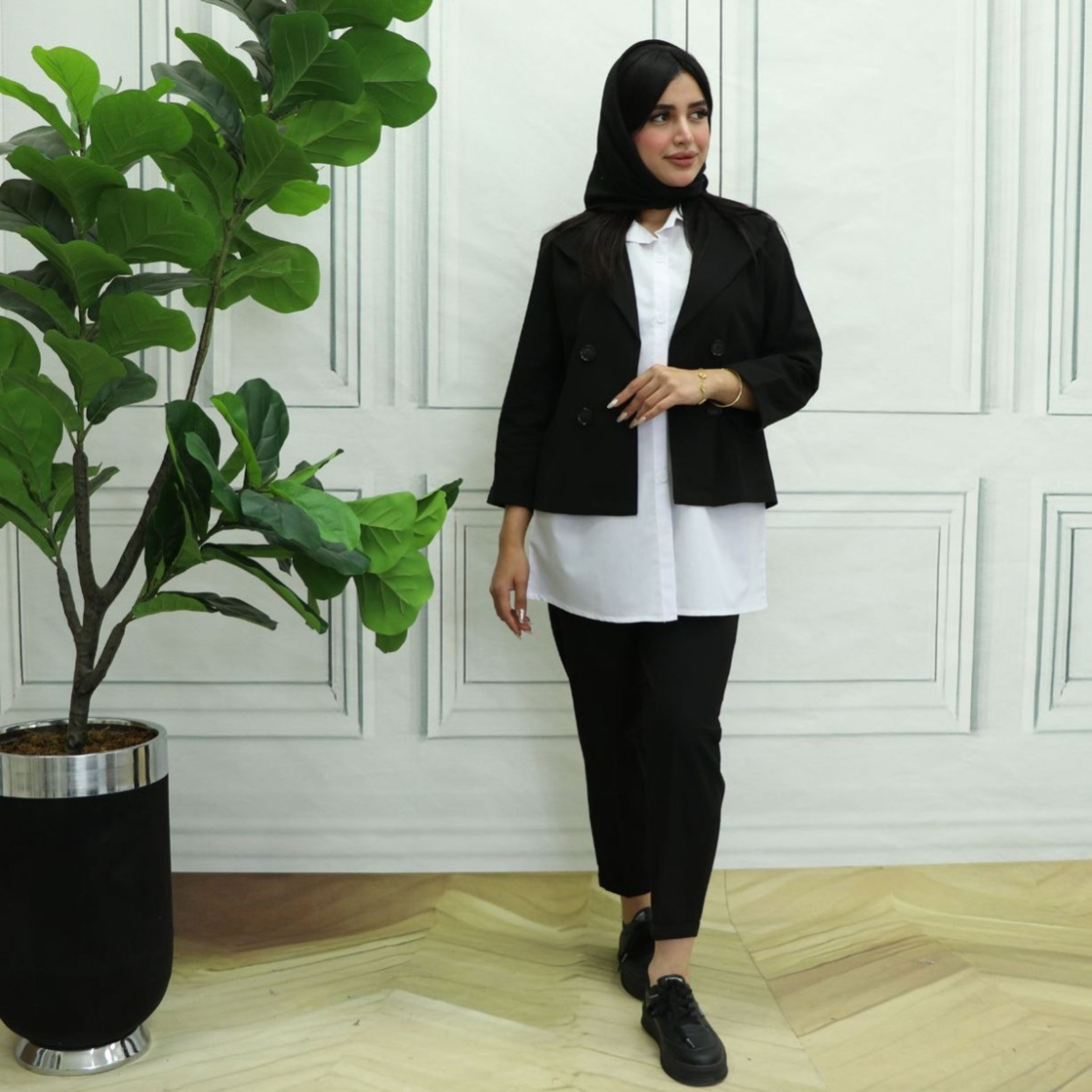 خرید اینترنتی ست سه تیکه کت شومیز شلوار لنین