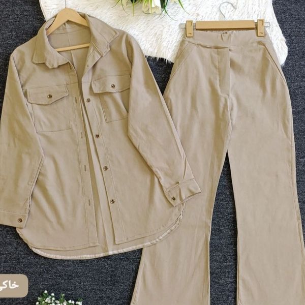 ست دمپا کتان کش