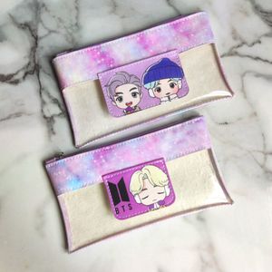 جامدادی ترکیبی چرم و طلق BT21