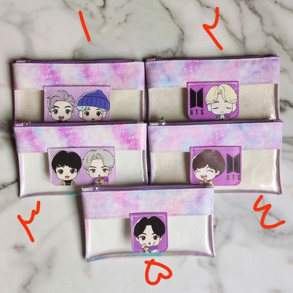 جامدادی ترکیبی چرم و طلق BT21