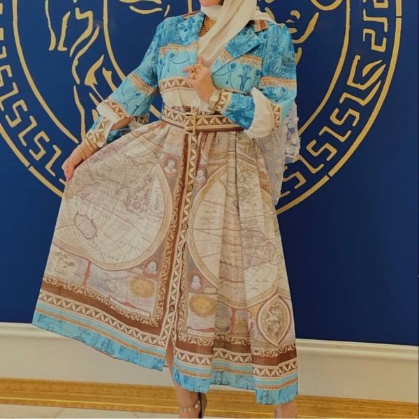 مانتو بلند مزونی کمربنددار رنگی