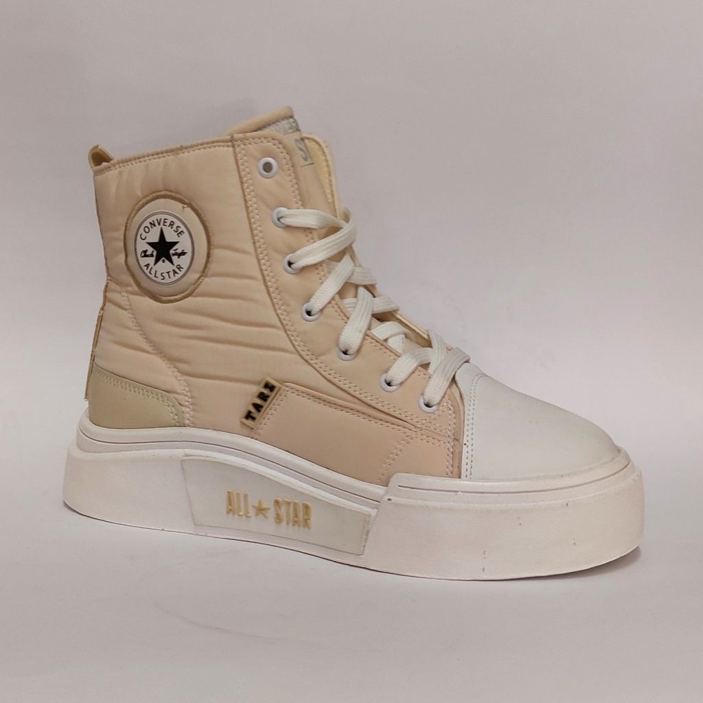 فروش اینترنتی کتونی آلستار لژ بلند رنگ کرمی All star