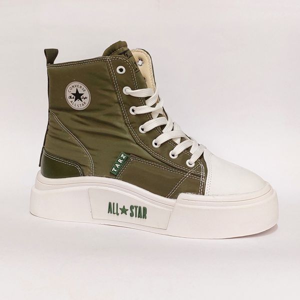 ✴️ کتونی آلستار لژ بلند رنگ سبز یشمی All star