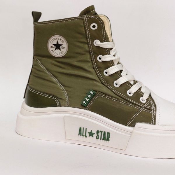 ✴️ کتونی آلستار لژ بلند رنگ سبز یشمی All star