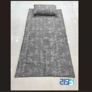 ملحفه تشک میهمان طرح ماربل (طوسی)