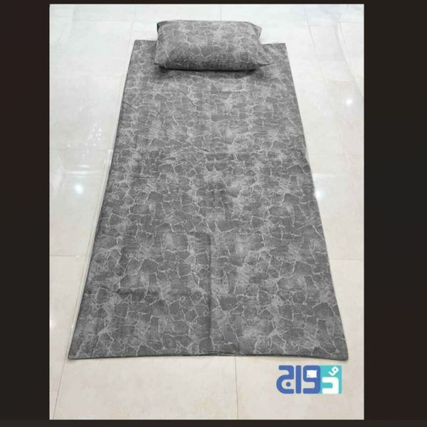 ملحفه تشک میهمان طرح ماربل (طوسی)