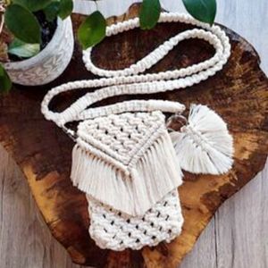 قیمت کیف دخترانه مکرومه با بند مدل السا