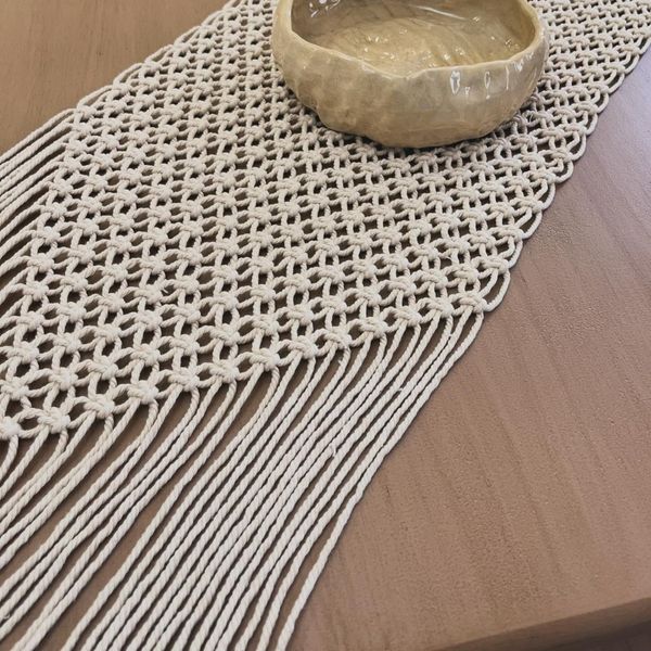 رانر مکرومه بافی طرح مروارید