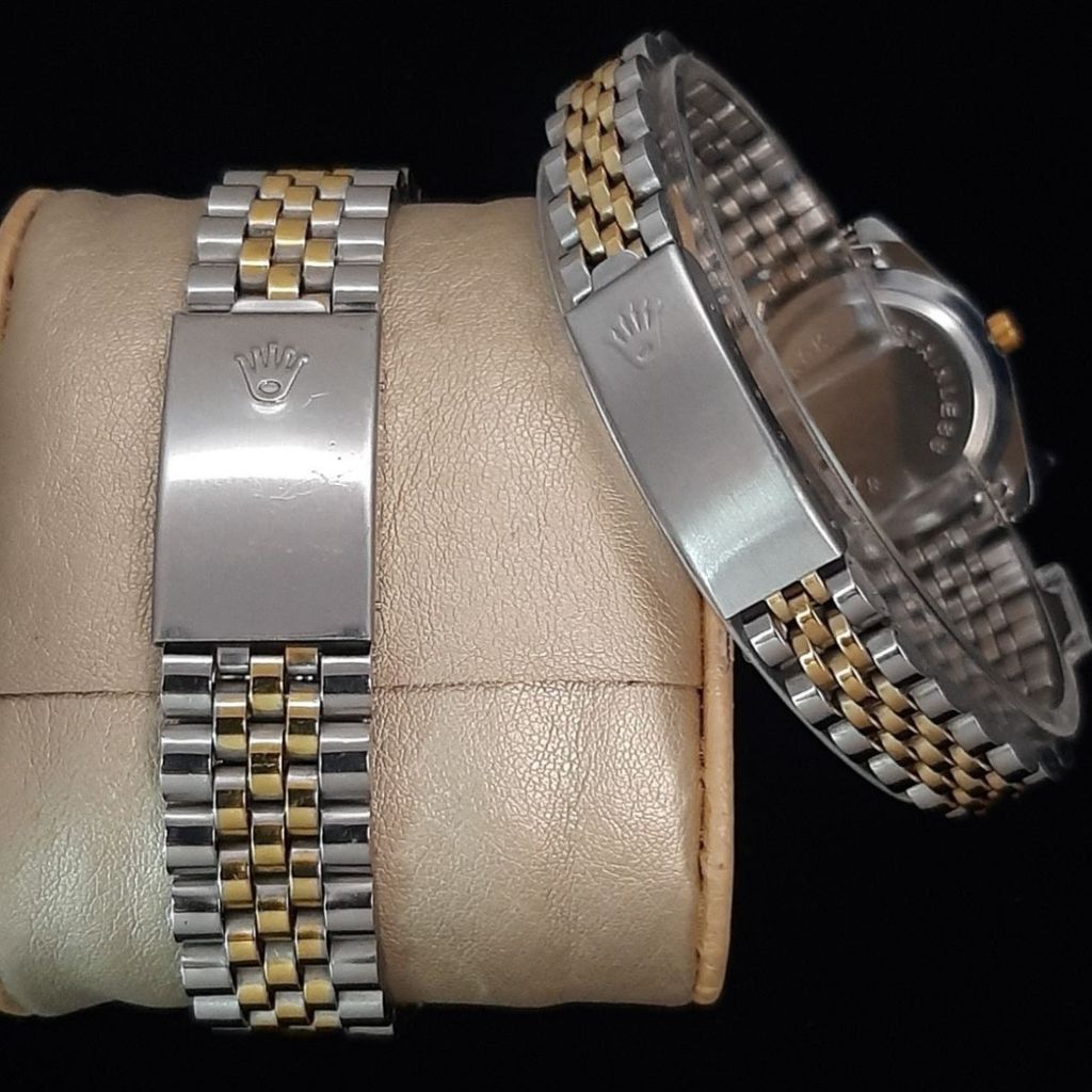 مشخصات ست ساعت رولکس بند استیل دورنگ