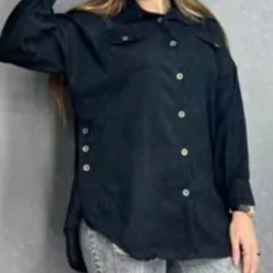 خرید اینترنتی مانتو طرح لی بغل دکمه