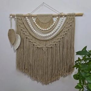 دیوارکوب مکرومه بافی دکوراتیو مدل گره نخ