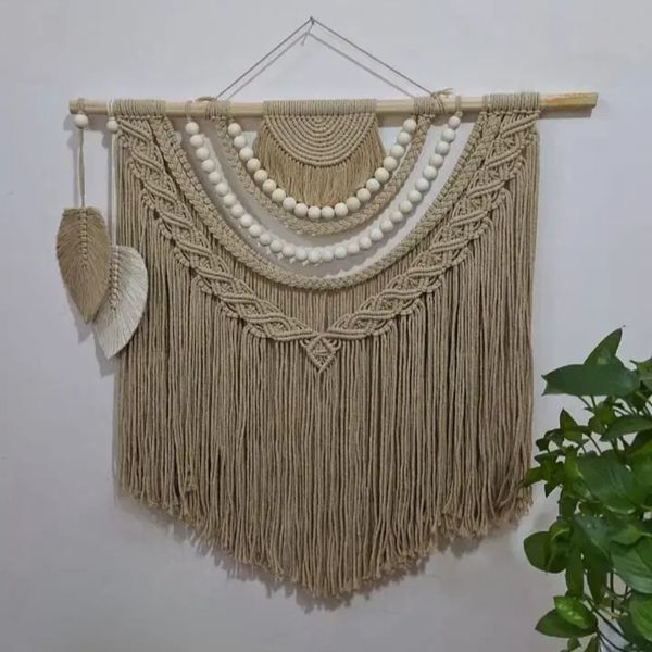 دیوارکوب مکرومه بافی دکوراتیو مدل گره نخ