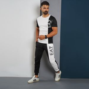 مشخصات ست تیشرت شلوار EA7 سفید مشکی مدلWE82