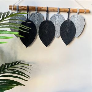 دیوارکوب برگ مکرومه بافی طرح بهشید