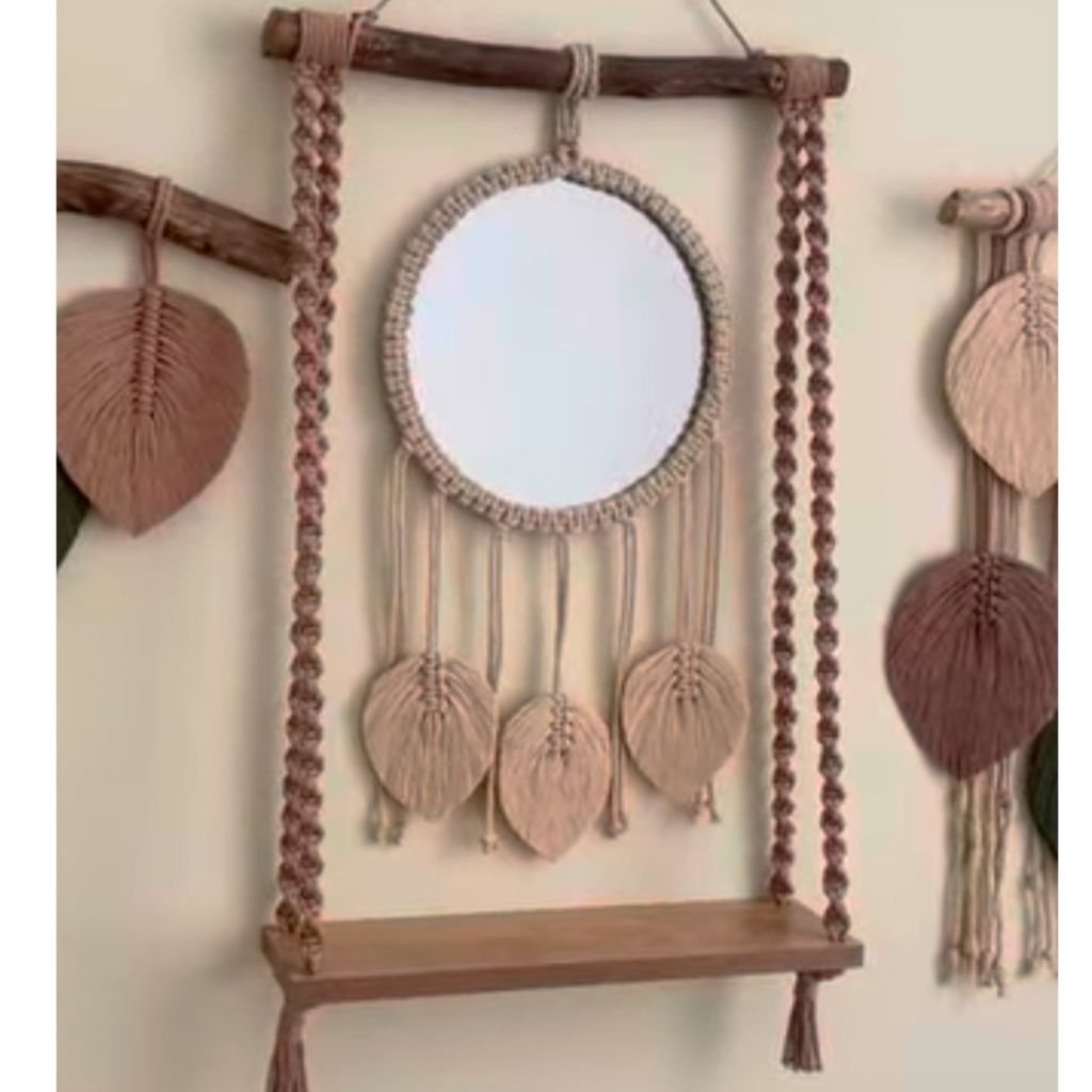 مشخصات اینه اویز مکرومه بافی طرح ماهتیسا