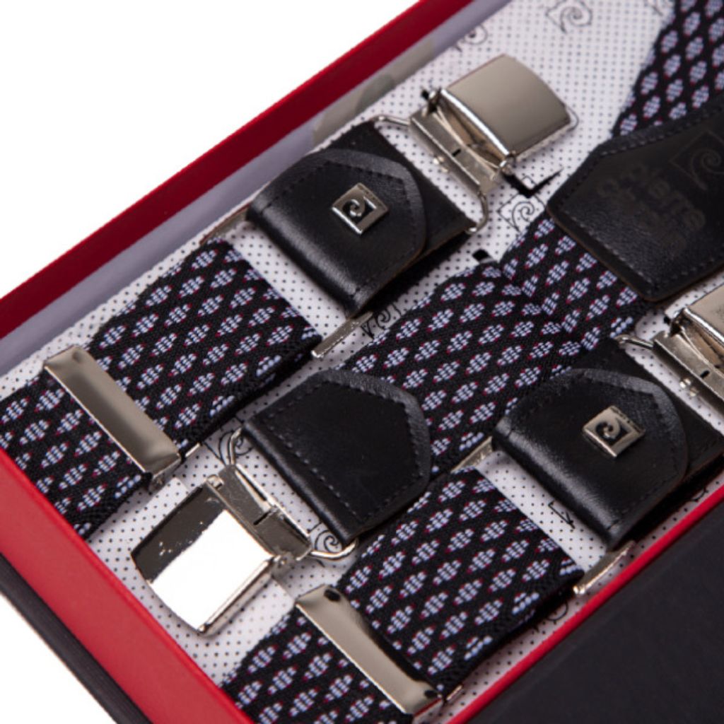 قیمت ارزان ساسبند سرمه ای طرح لوزی مردانه کد 7328