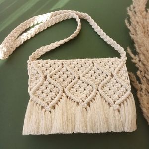 خرید انلاین کیف زنانه مکرومه بافی طرح دار