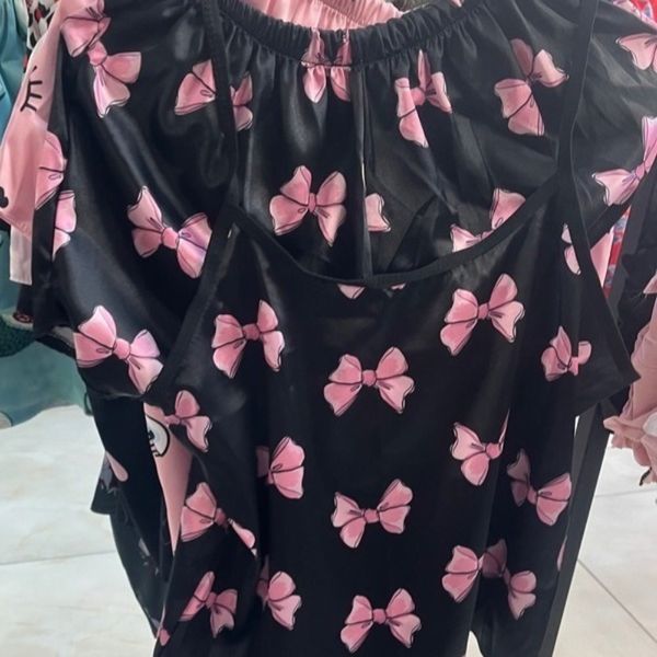 ست تاپ و شلوارک ساتن