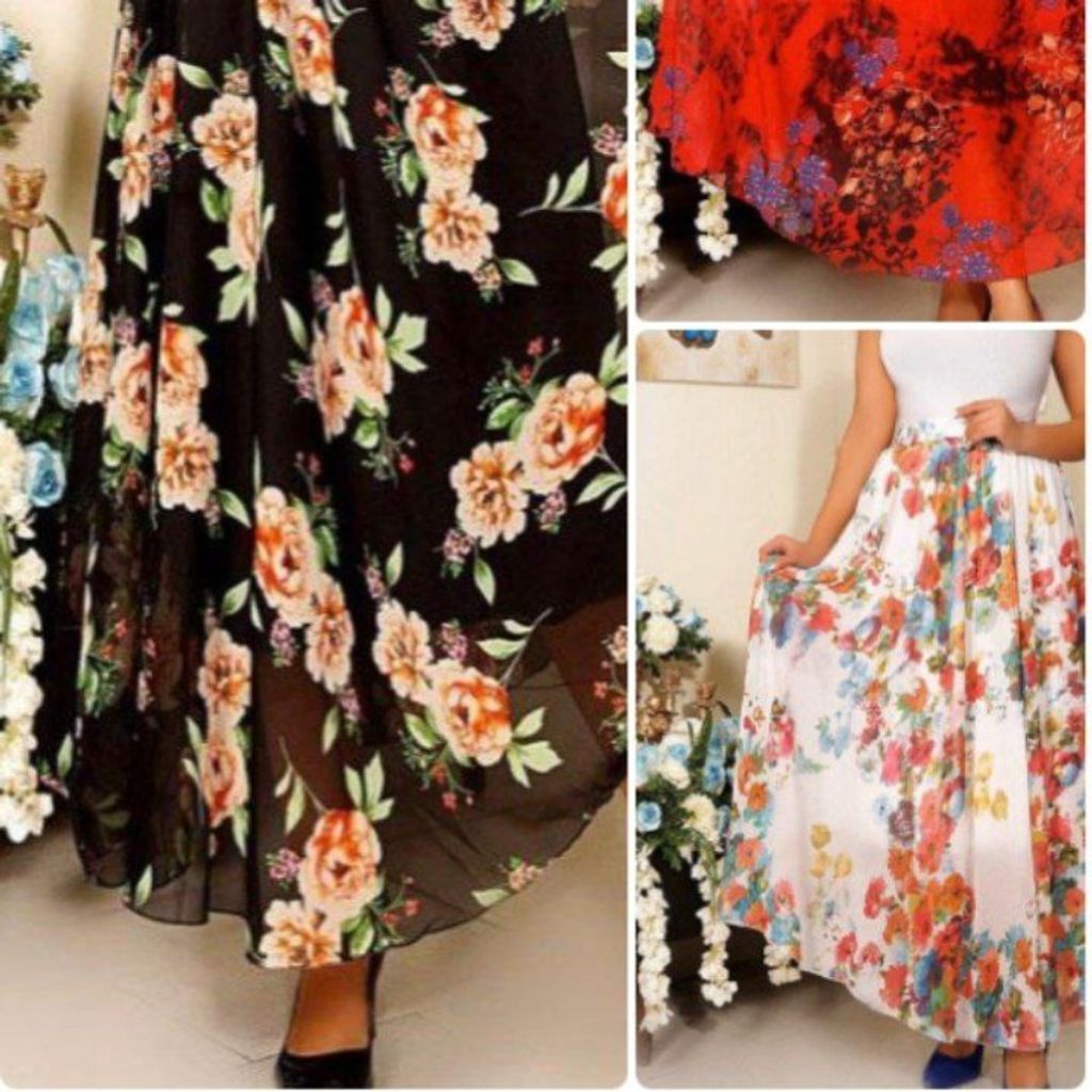 مشخصات دامن حریر کد 696